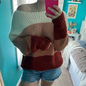 Oversized striped sweater